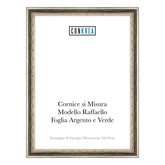 Cornice Classica su Misura - Modello Raffaello Foglia Argento e Verde